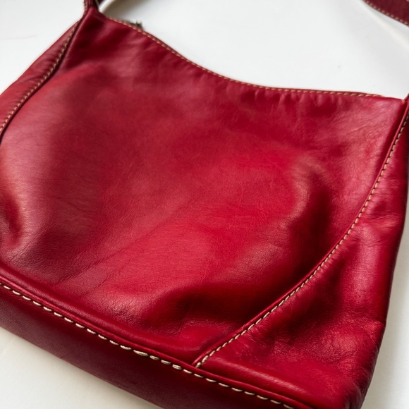 NICE! Fossil Red Leather Purse Bag Shoulder Handbag Vintage Red Oxblood 75082 - Picture 3 of 6
